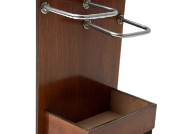 Walnut Art Deco Modernist Umbrella Stand, 1930s